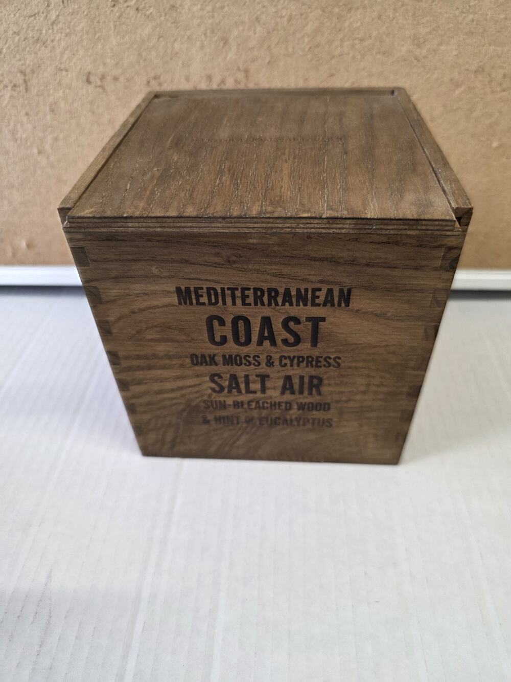 Restoration Hardware Wooden Storage Box Cube See Photos - Coast